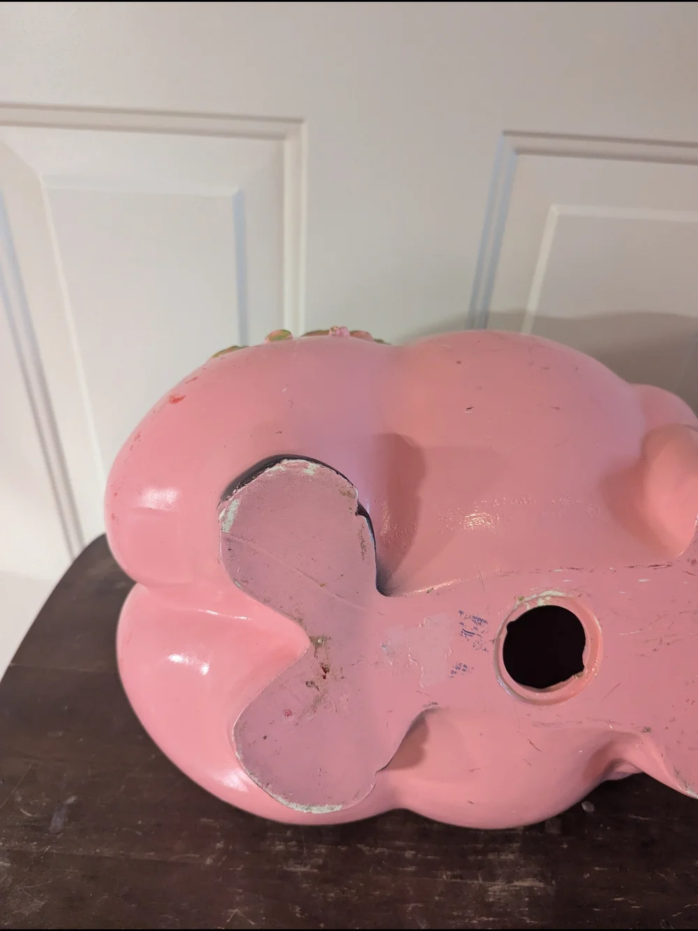 Vintage 1976 Pink Floral Ceramic Pig Piggy Bank - Picture 16 of 16